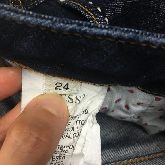 Guess Excess Skinny Leg Dark Wash Denim Size 24 - Picture 7 of 7